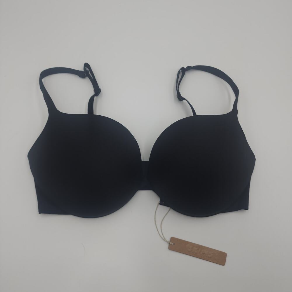 SKIMS Black Bra push up plunge Onyx 36D